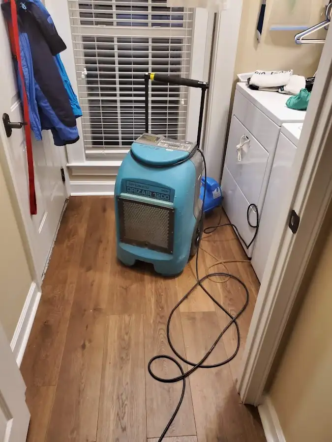 Commercial dehumidifier deployed for Flood Damage Cleanup in Millcreek